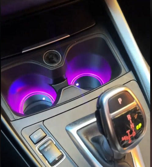 Set 2 Suport de Pahar Auto cu Led Ambiental - Carzs