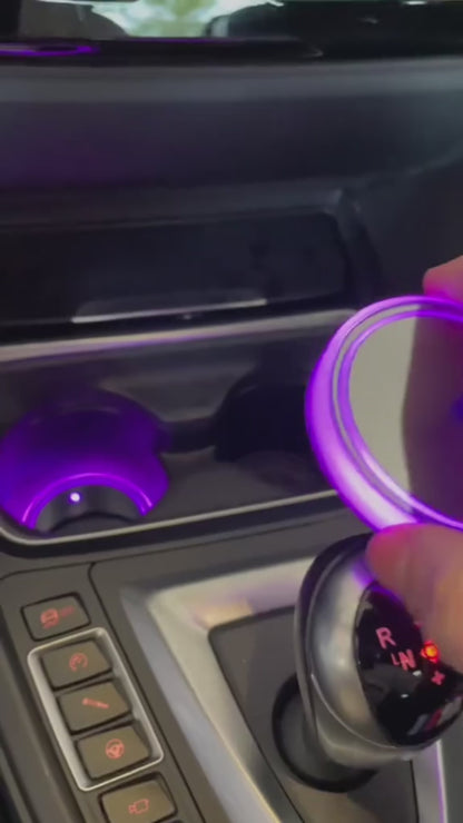 Set 2 Suport de Pahar Auto cu Led Ambiental